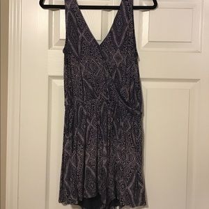 Printed Romper with Pockets
